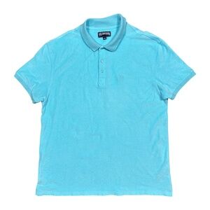 Vilebrequin Terry Cloth Light Baby Blue Short Sleeve Polo Shirt Mens 4XL